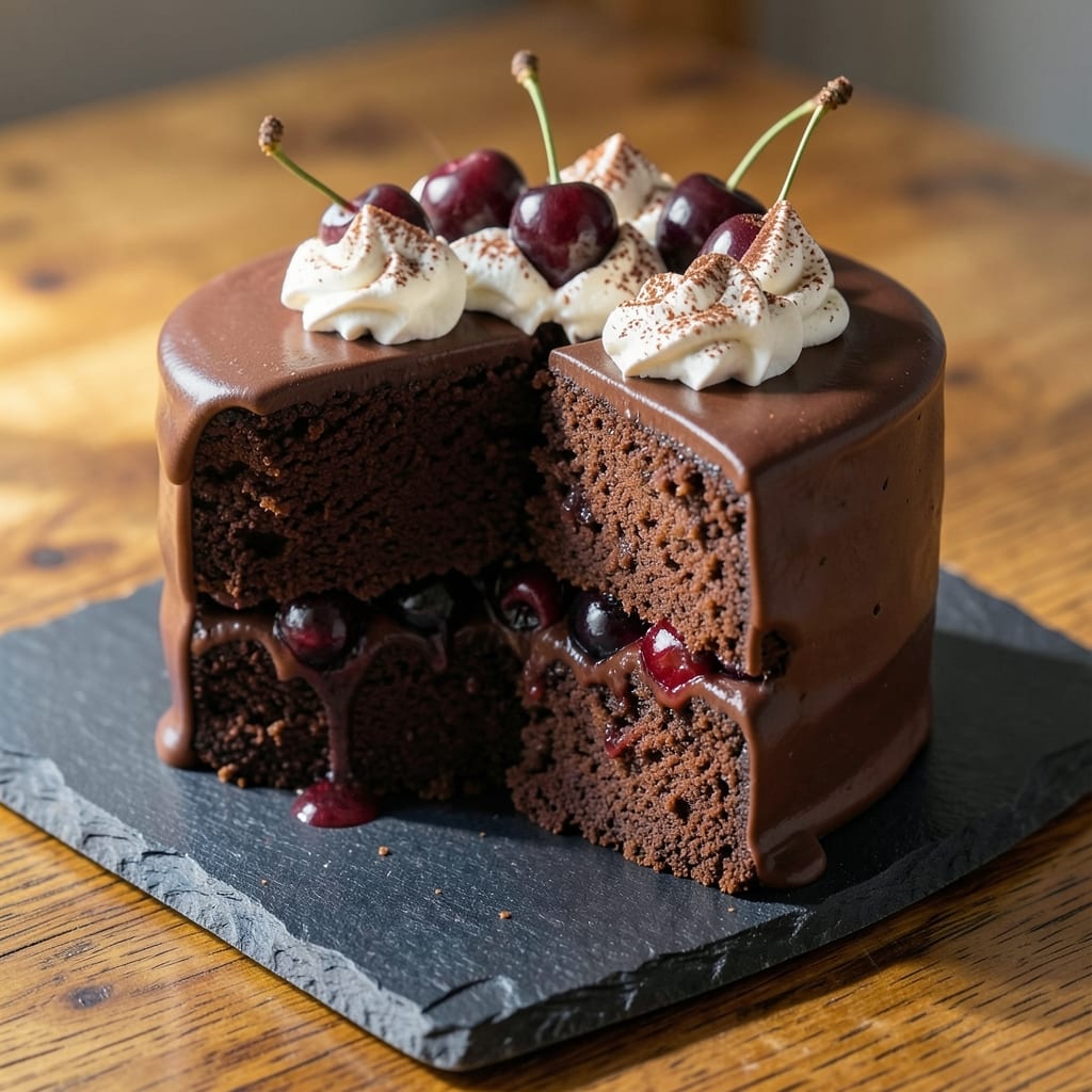 8-Inch Black Forest Cake Recipe: Chocolate-Cherry Layers Stacked Like a Pro