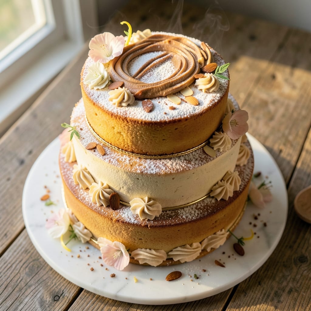 Martha Stewart's Almond Wedding Cake Recipe: Vanilla-Almond Layers With Buttery Crispness