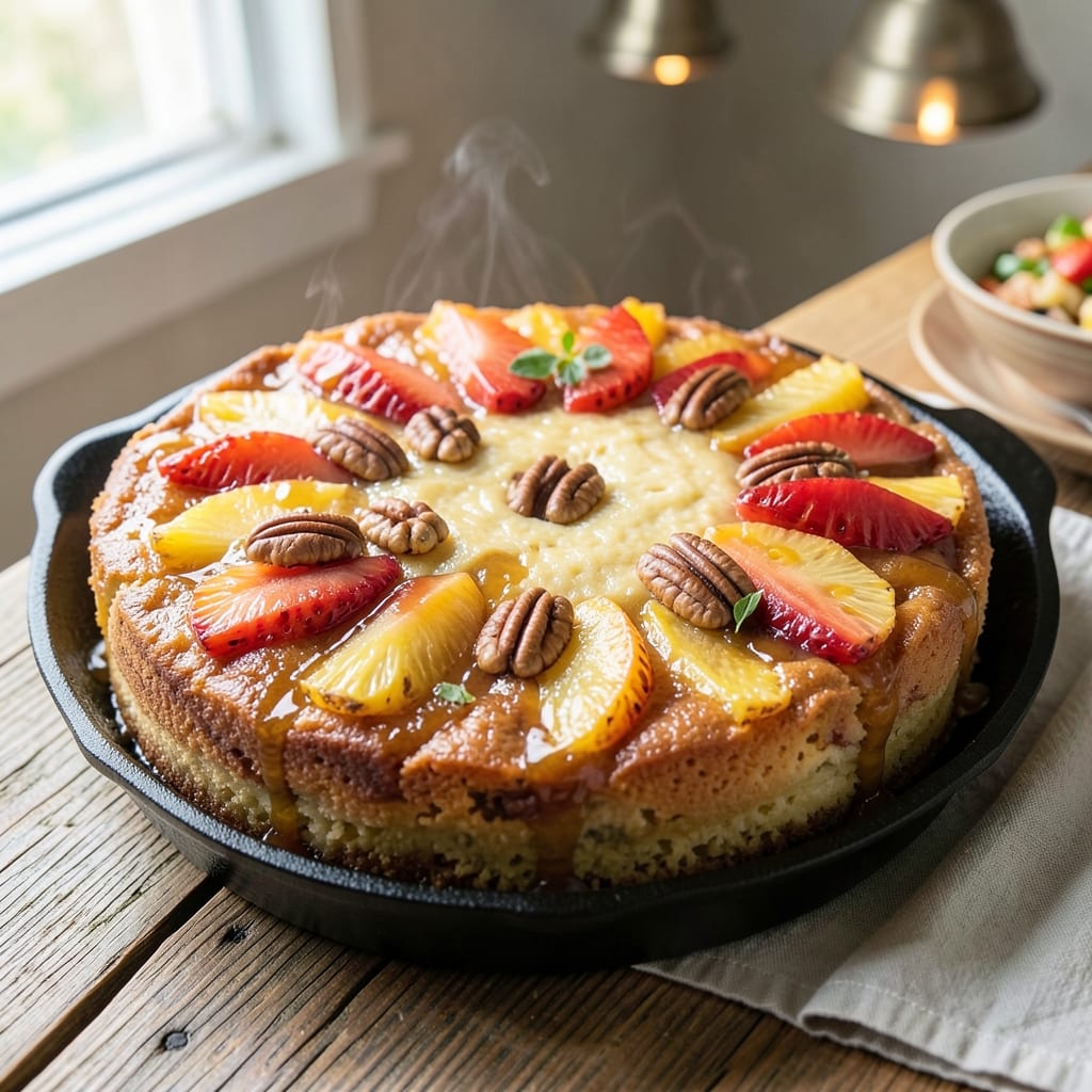 Alton Brown's Pineapple Upside Down Cake Recipe: Caramelized Fruit and Buttery Crisp Top