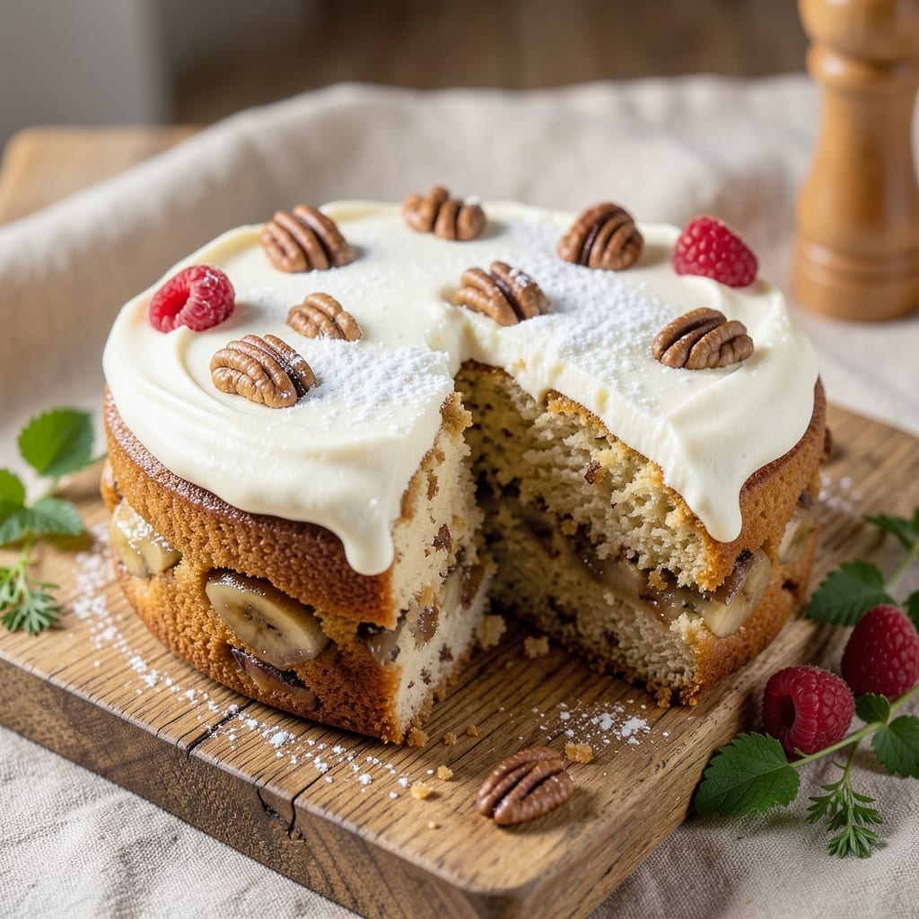 Amazing Banana Cake Recipe: Fluffy Layers With Walnut Swirl Magic