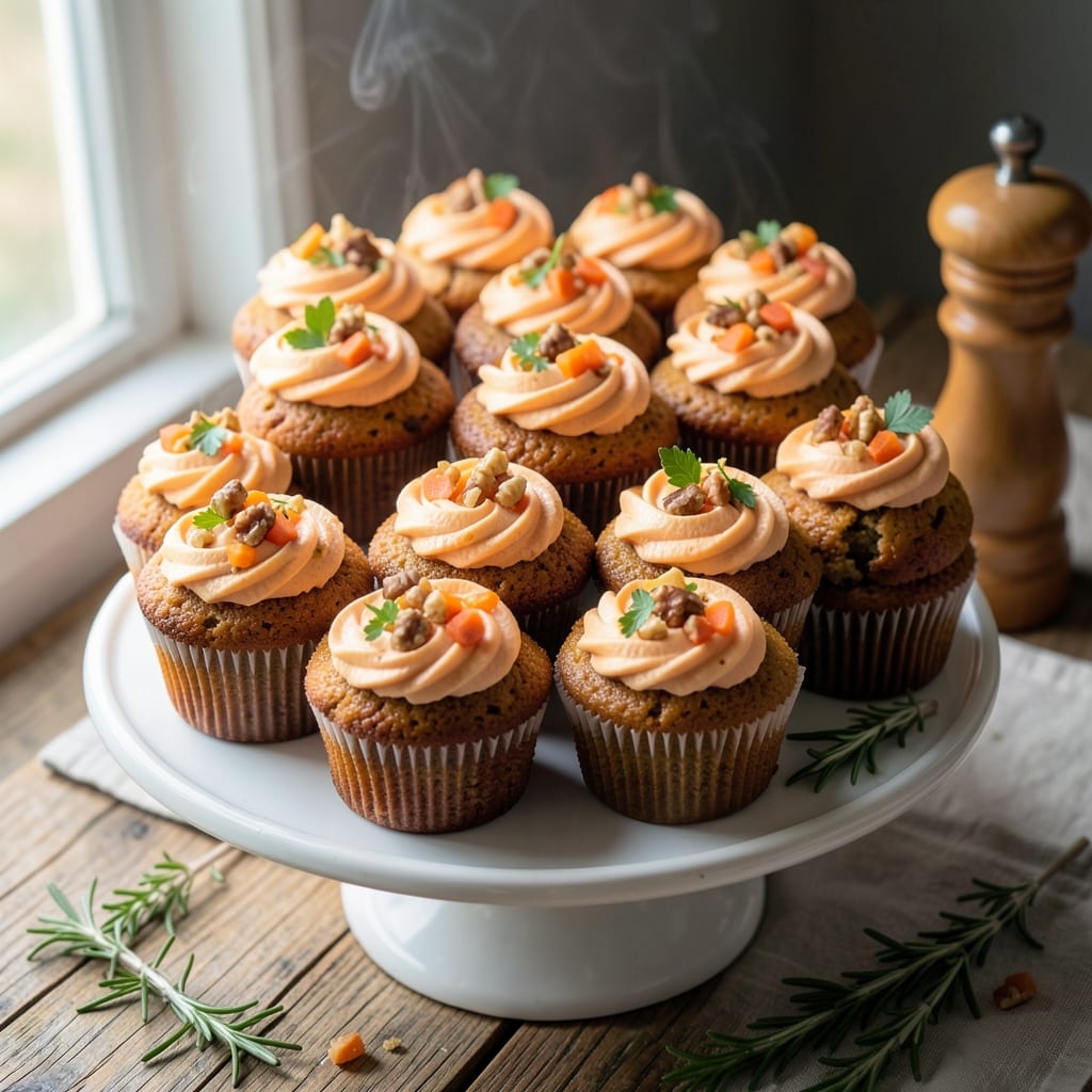 24 Carrot Cake Cupcakes Recipe: Mini Cakes With Spiced Frosting Rivers