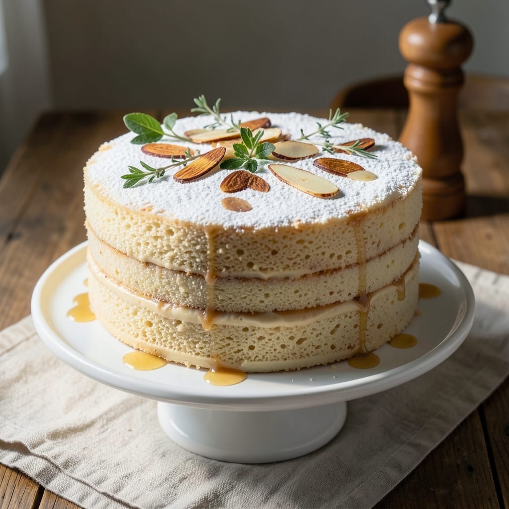 Almond Genoise Cake Recipe: Silky Vanilla Swirls With Toasted Nut Crunch