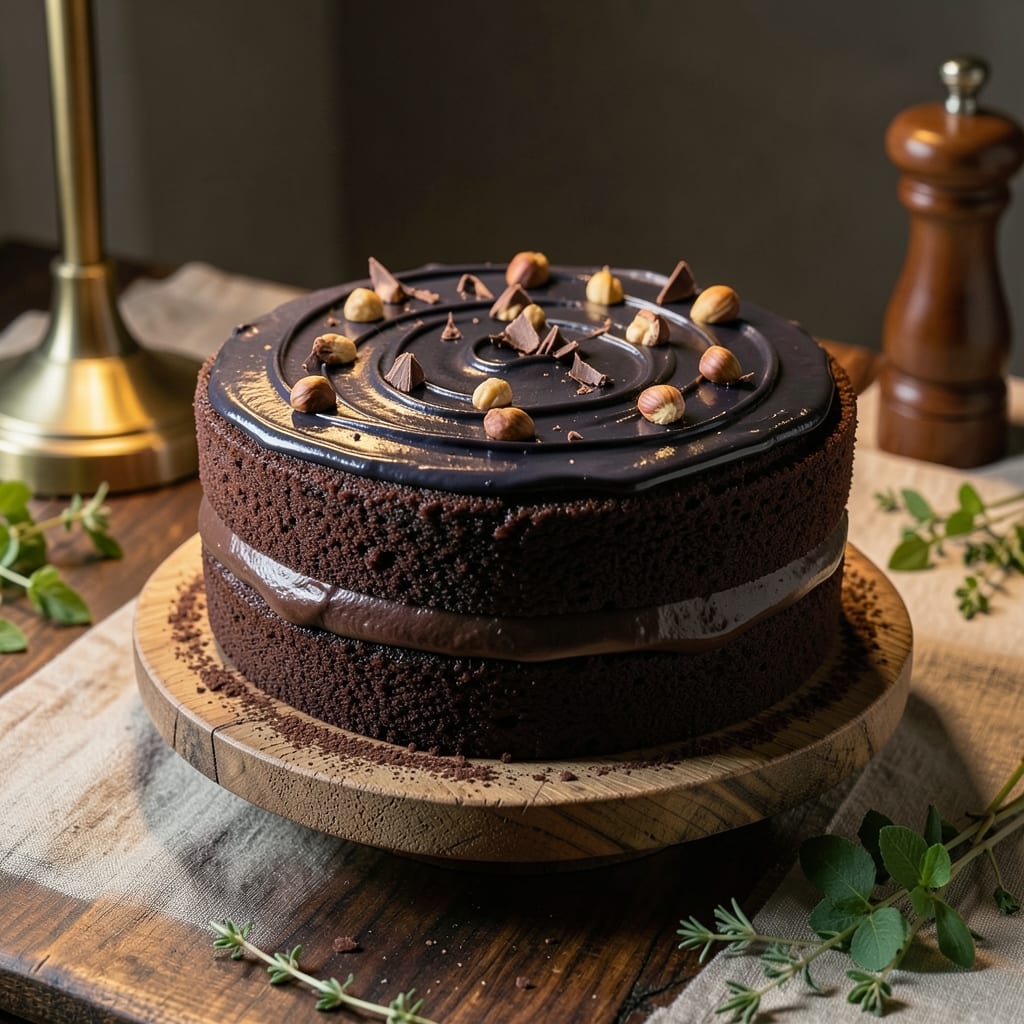 All-American Chocolate Cake Recipe: Classic Vanilla Frosting Harmony