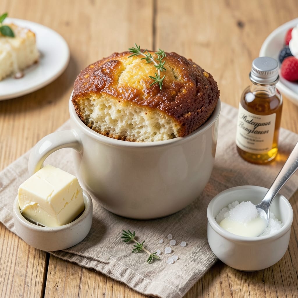 3 Ingredient Simple Vanilla Mug Cake Recipe: Single-Serve Warmth in 5 Minutes