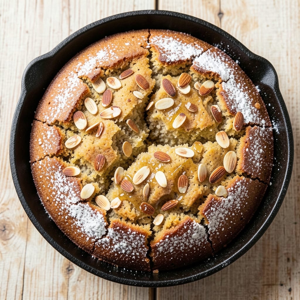 Almond Cornmeal Cake Recipe: Crunchy Top and Moist Vanilla Heart