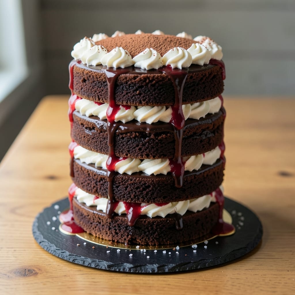 20 Layer Chocolate Cake Recipe: Rich Ganache Rivers Between Dense Layers