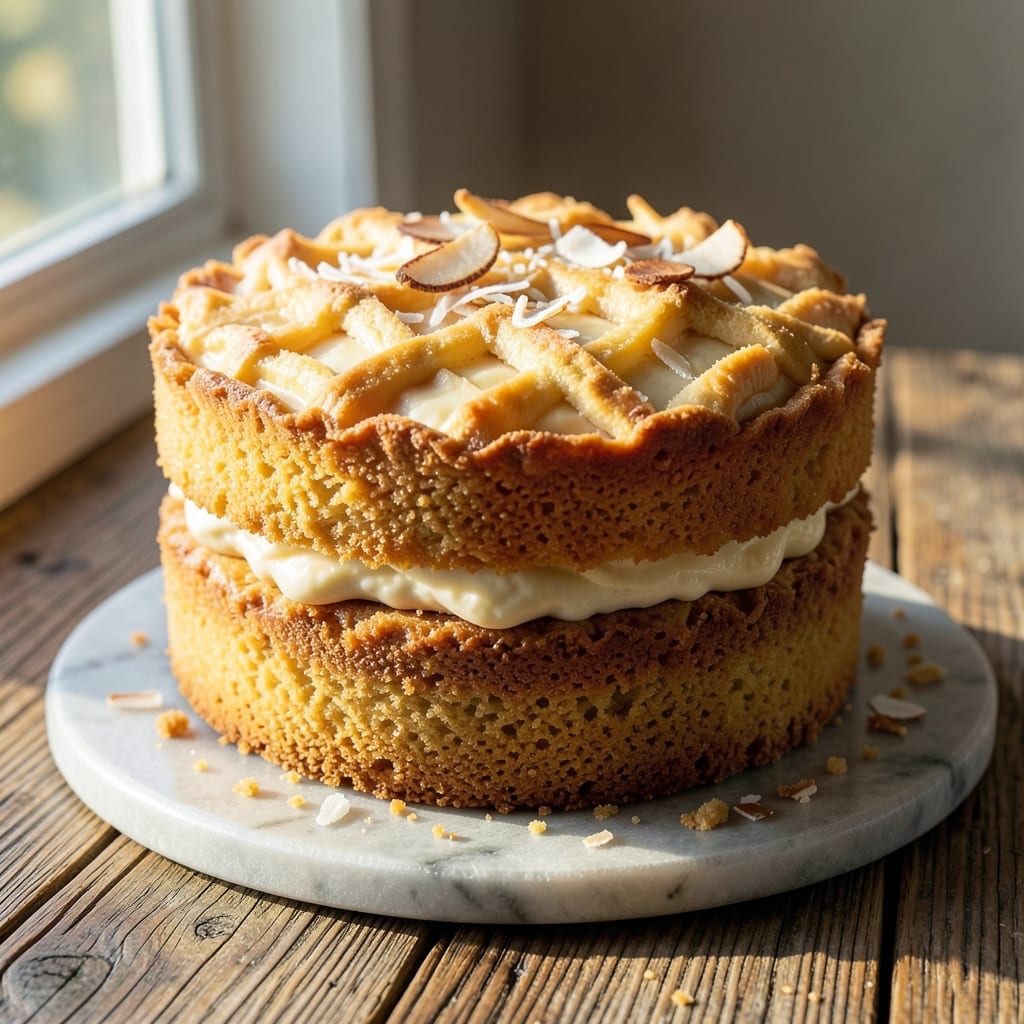 2 Layer Coconut Cake Recipe: Tropical Layers with Crispy Fondant Bridges