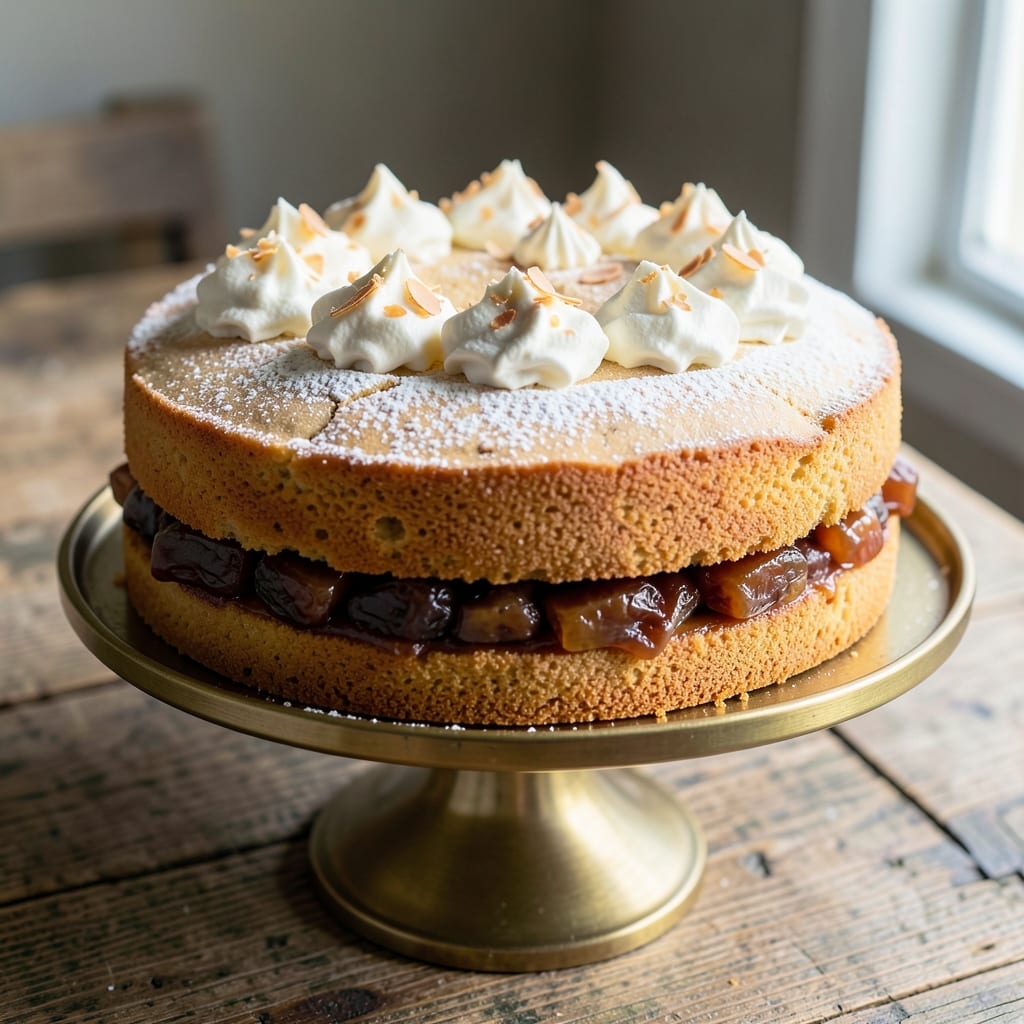 Almond Date Cake Recipe: Fudgy Layers With Caramelized Date Swirls