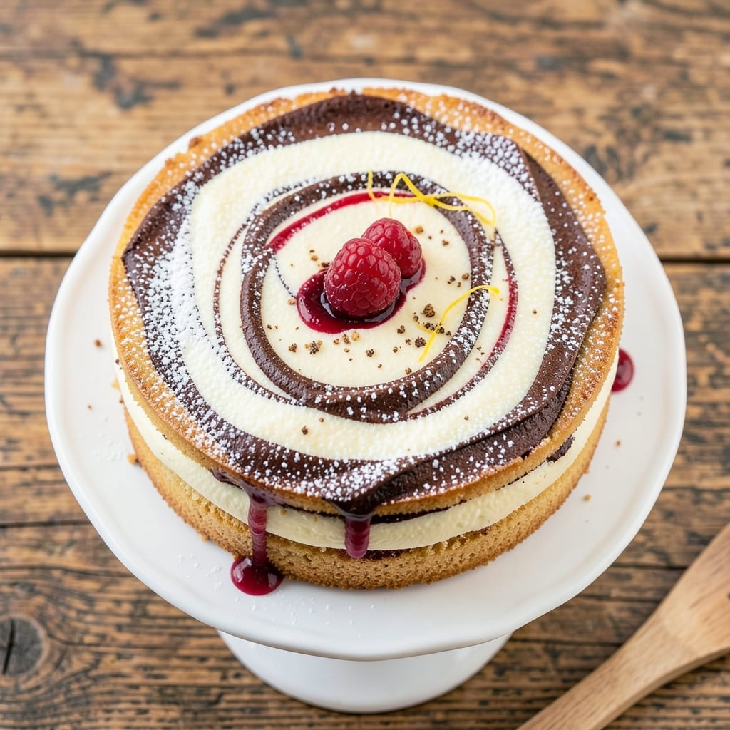 6-Inch Marble Cake Recipe: Vanilla-Chocolate Swirls in One Tin