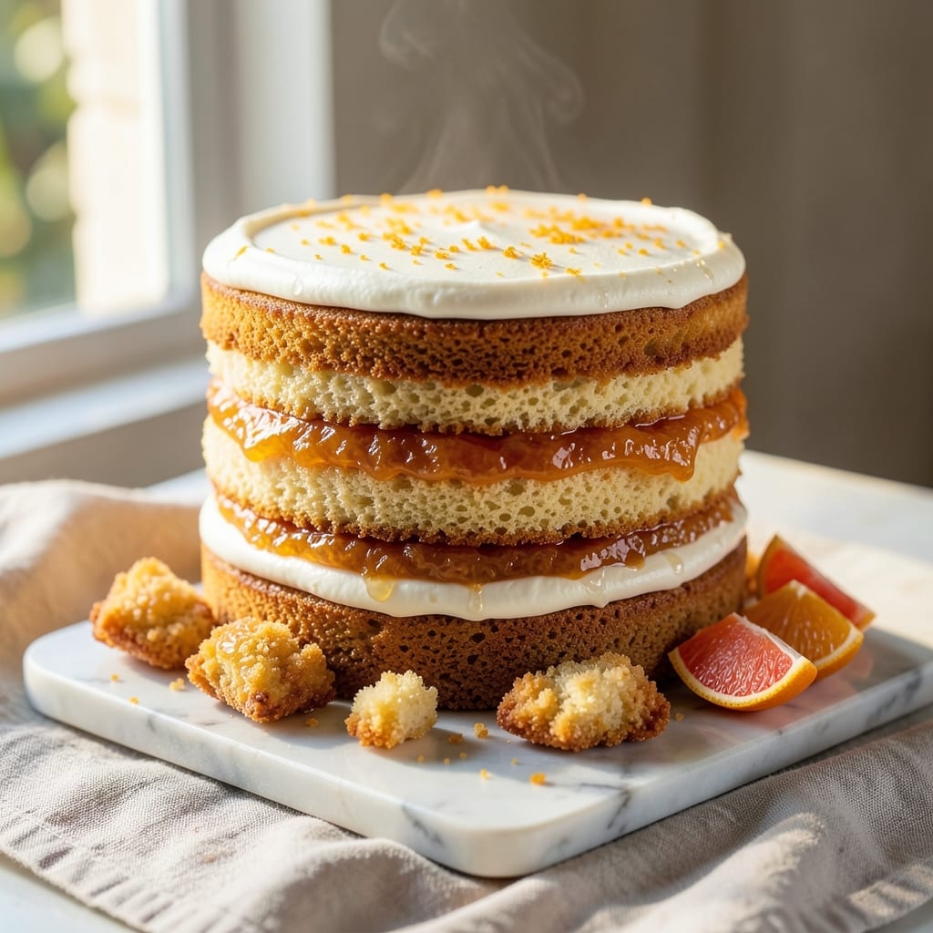 Alhambra Cake Recipe: Marzipan-Laced Layers With Orange Blossom Magic