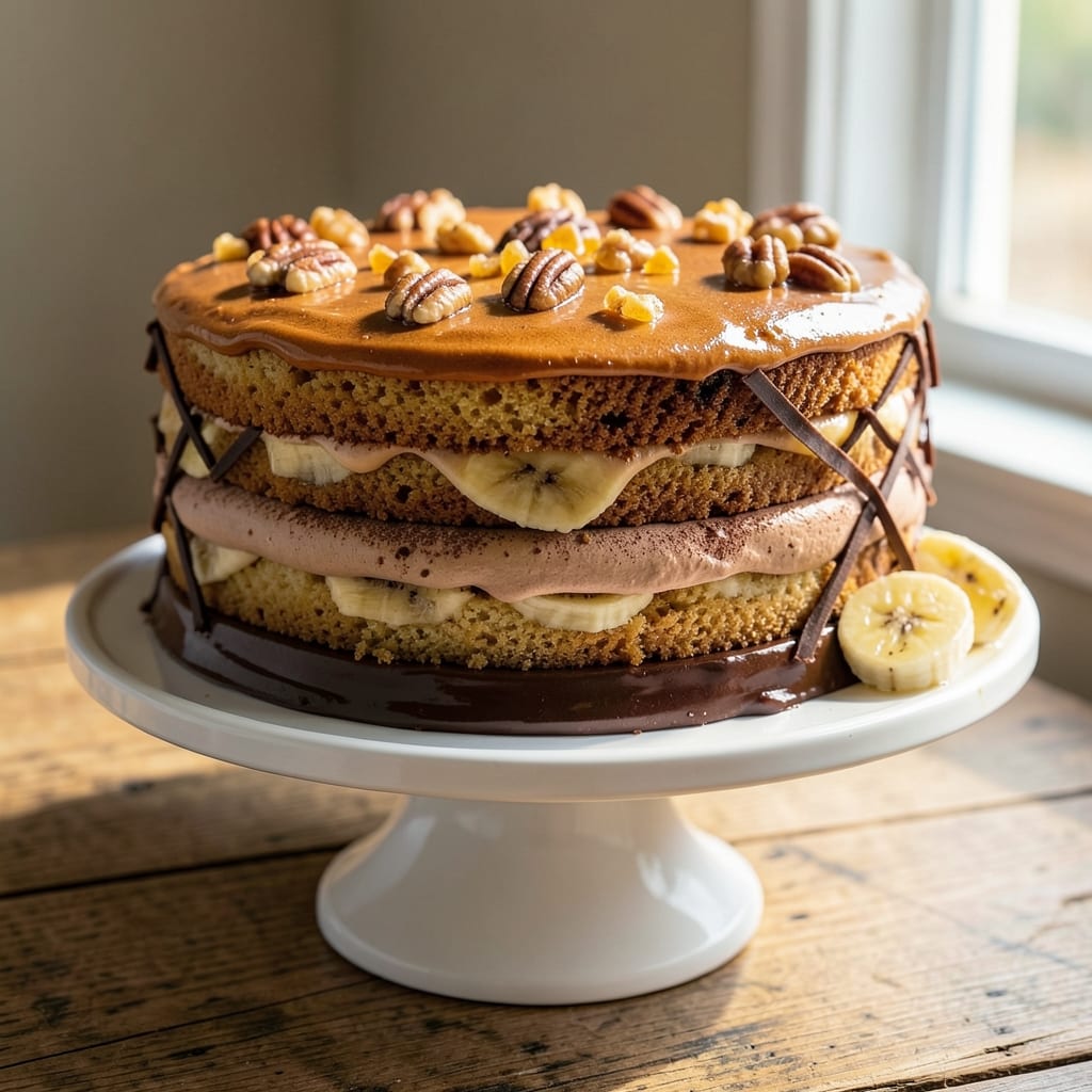 3 Layer Banana Cake Recipe: Fluffy Vanilla Layers and Cream Cheese Frosting Rivers