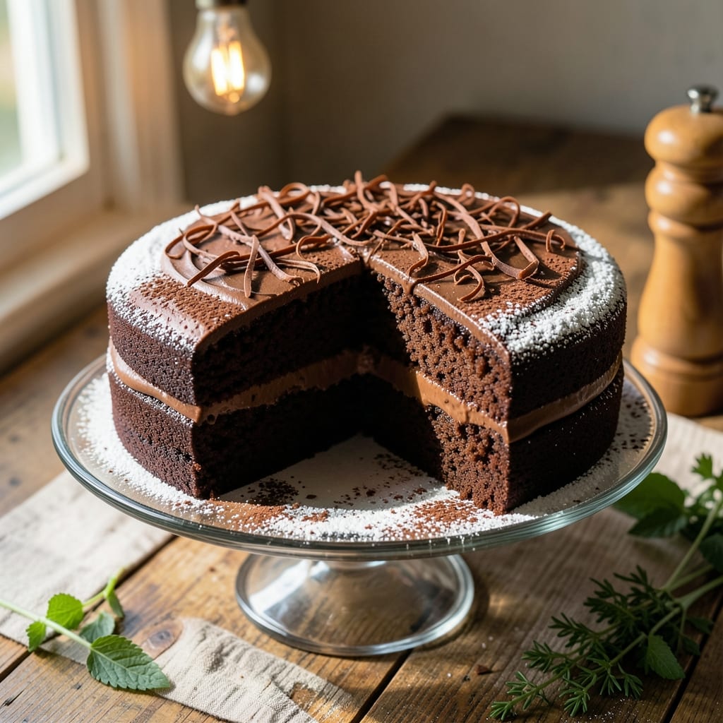 1950s Chocolate Cake Recipe: Retro Richness With Crispy Top Contrast