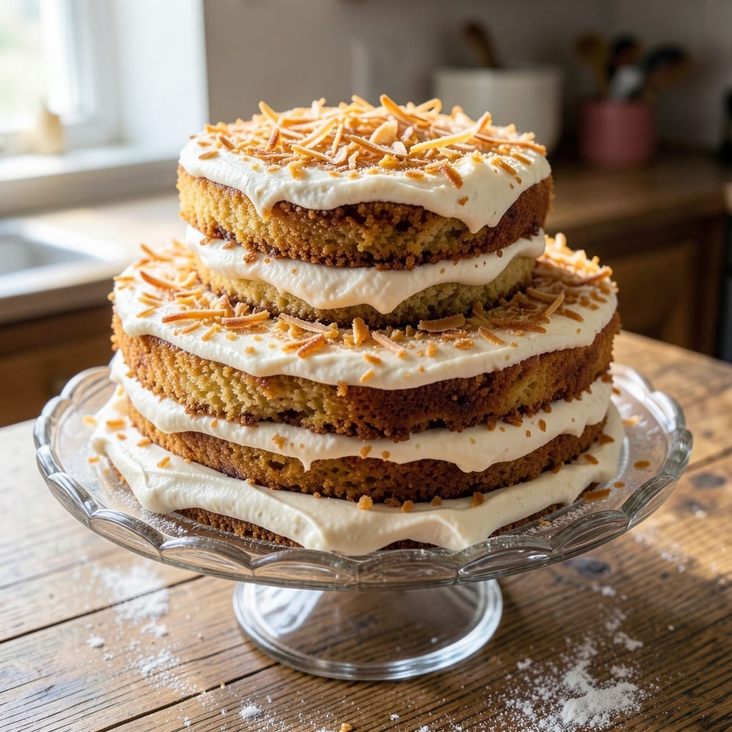 1950s Old-Fashioned Coconut Cake Recipe: Nostalgic Vanilla-Coconut Layers With Crisp Fondant Crown