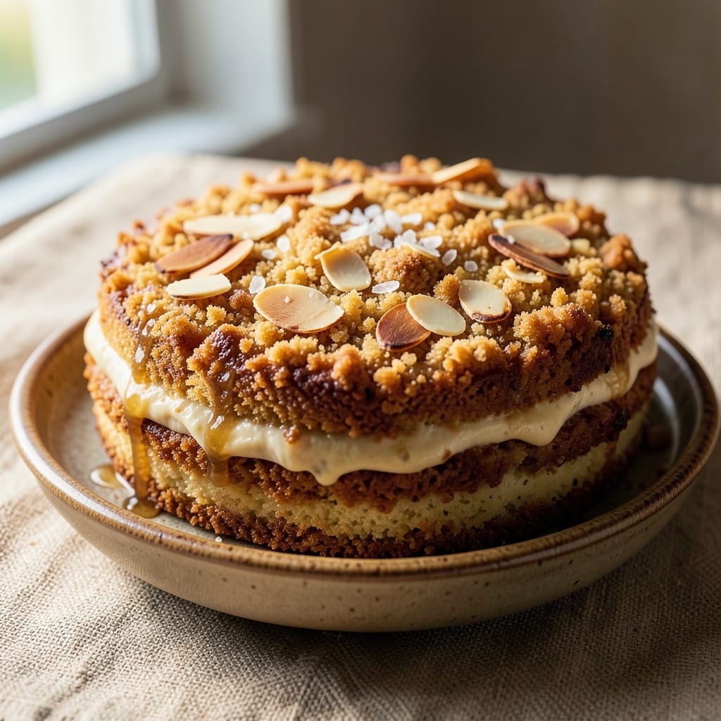 Almond Crumb Cake Recipe: Nutty Crunch Meets Silky Vanilla Layers
