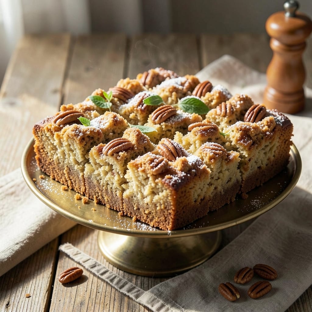 Amazing Pecan Coffee Cake Recipe: Buttery Streusel Crunch and Vanilla Swirl Harmony