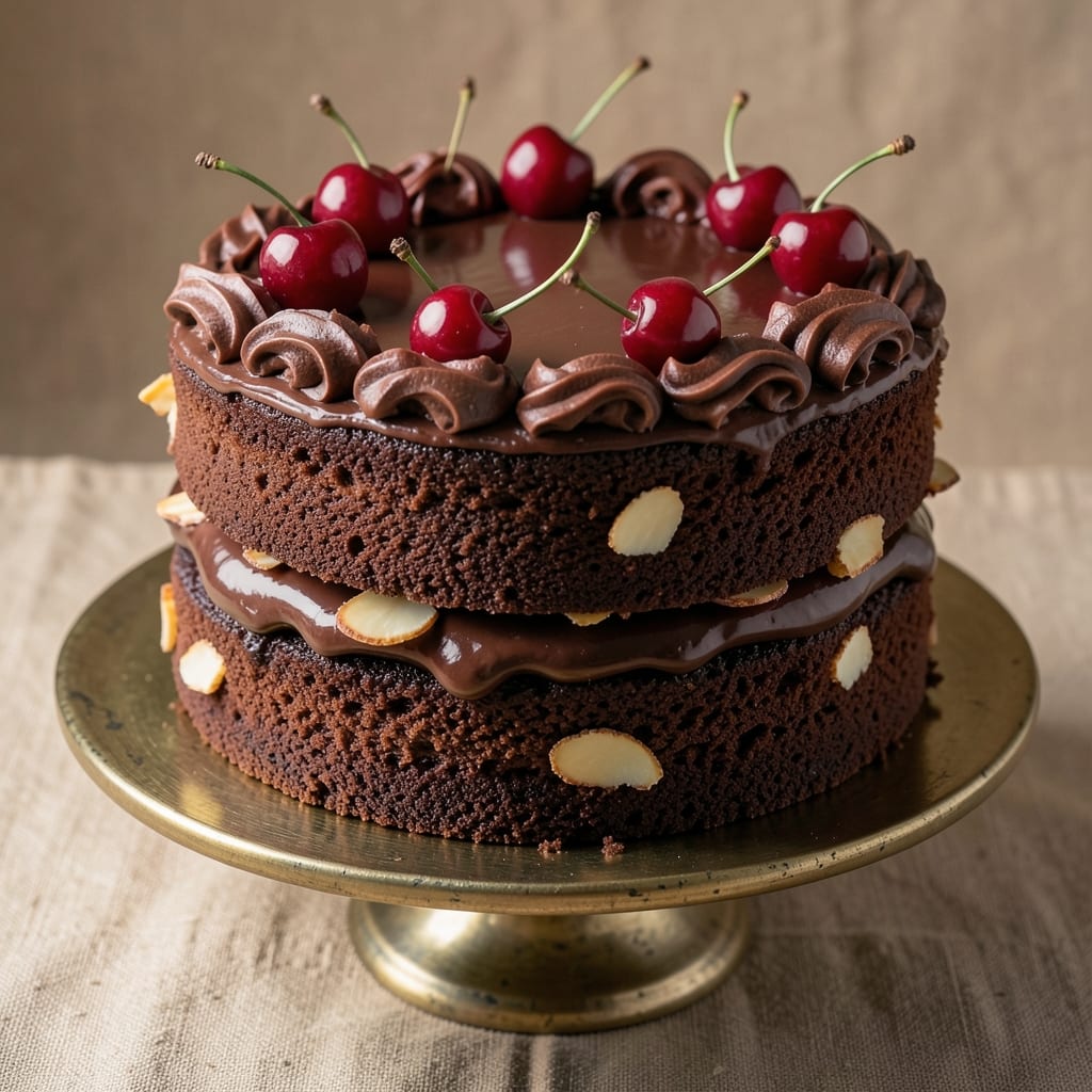 6-Inch Black Forest Cake Recipe: Mini Tower of Chocolate and Cherries