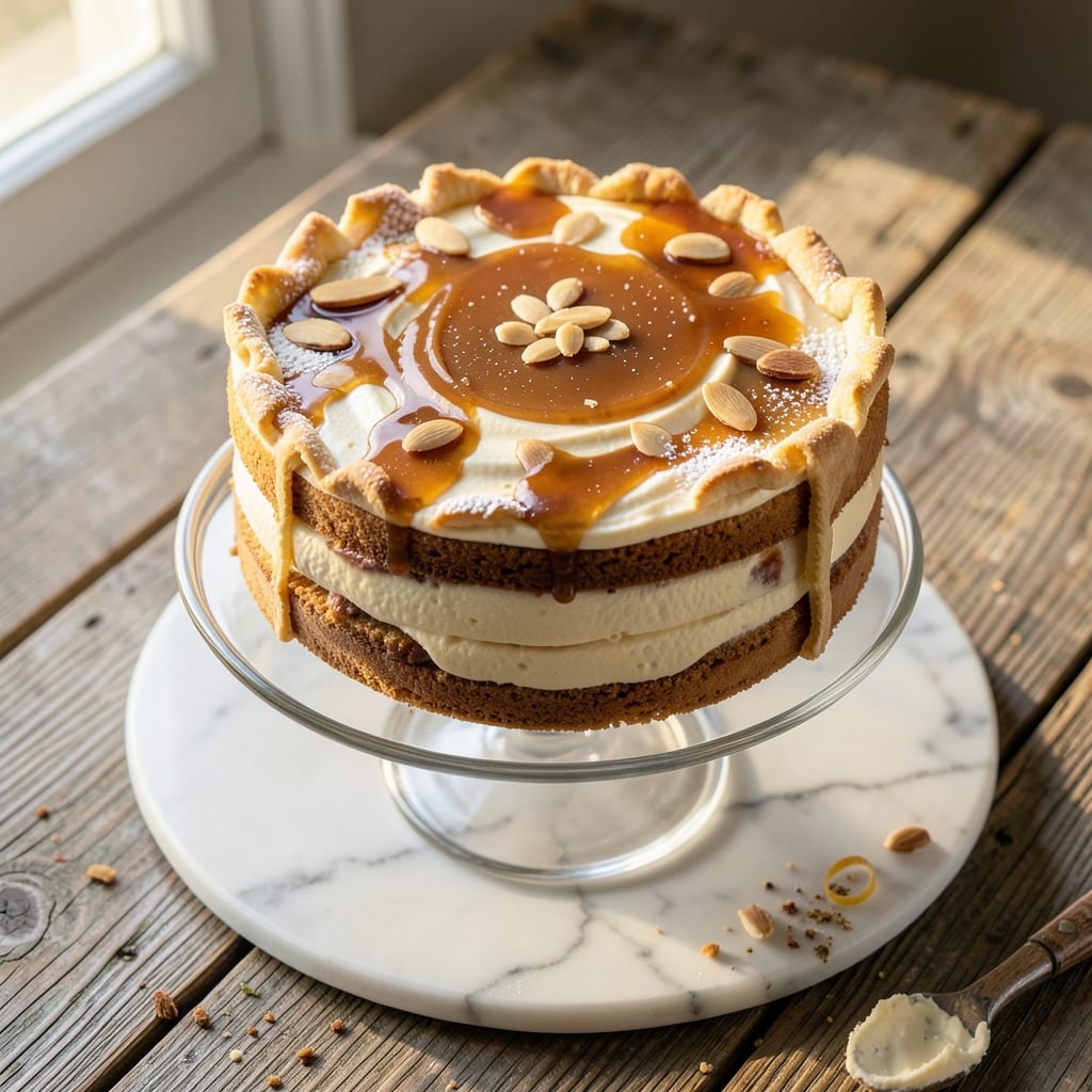 Amaretto Mousse Cake Recipe: Boozy Almond Swirls With Velvety Layers