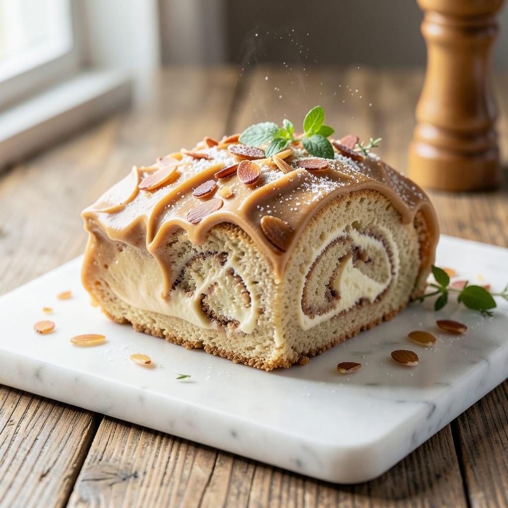 Almond Cake Roll Recipe: Flaky Layers and Nutty Swirl Harmony