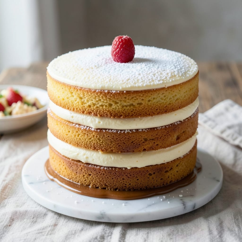 3 Layer 6-Inch Vanilla Cake Recipe: Vanilla Buttercream Rivers and Crisp Fondant Crown