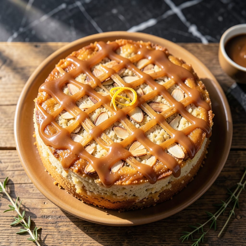 Almond Caramel Cake Recipe: Nutty Swirls and Buttery Caramel Rivers