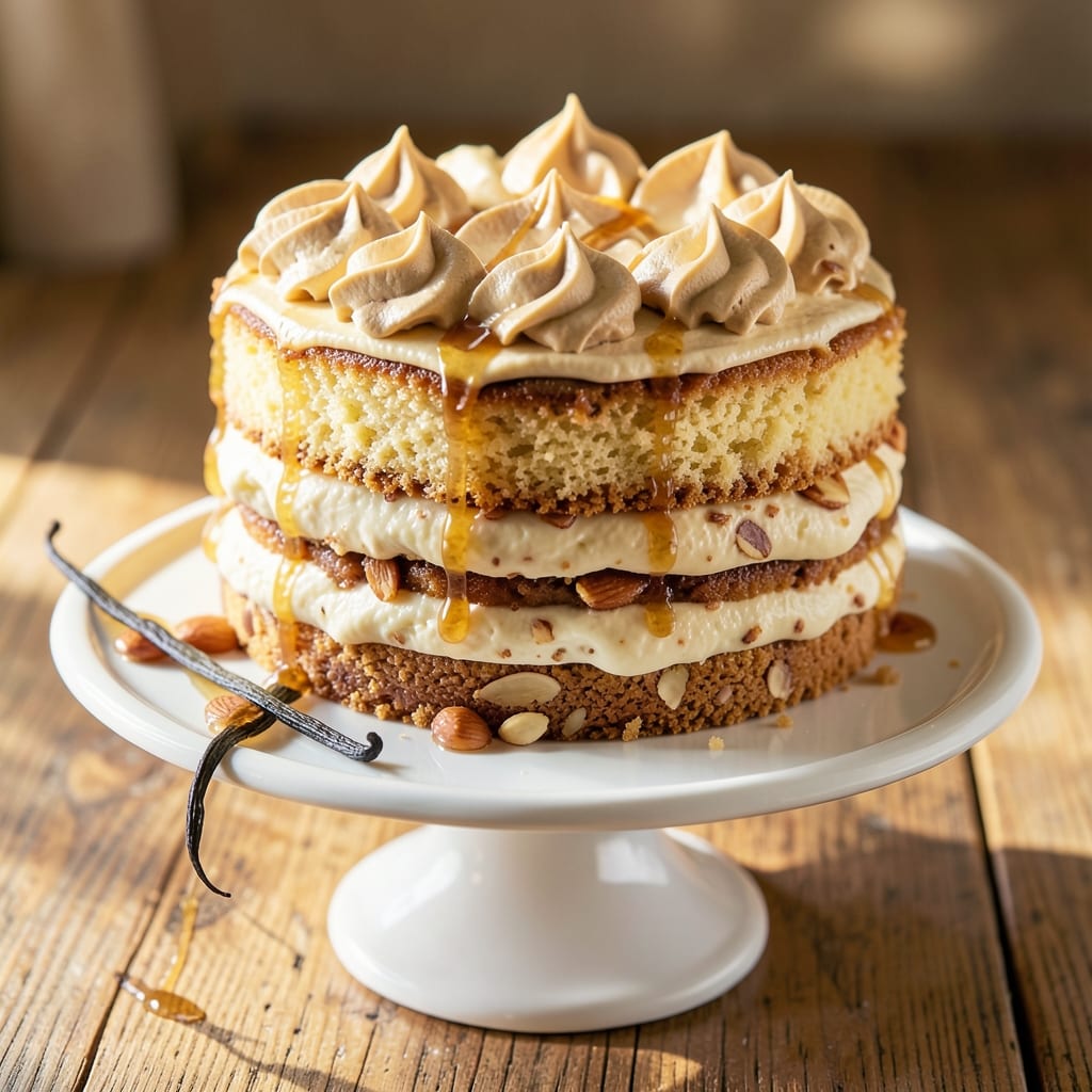 Natasha's Kitchen Almond Cake Recipe: Toasted Nutty Layers with Vanilla Bean Infusion
