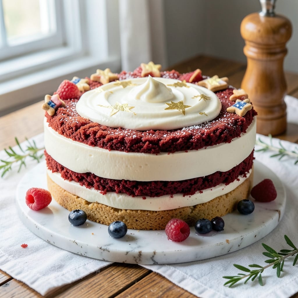 4th of July Cookie Cake Recipe: Star-Spangled Frosting and Crispy Top Contrast