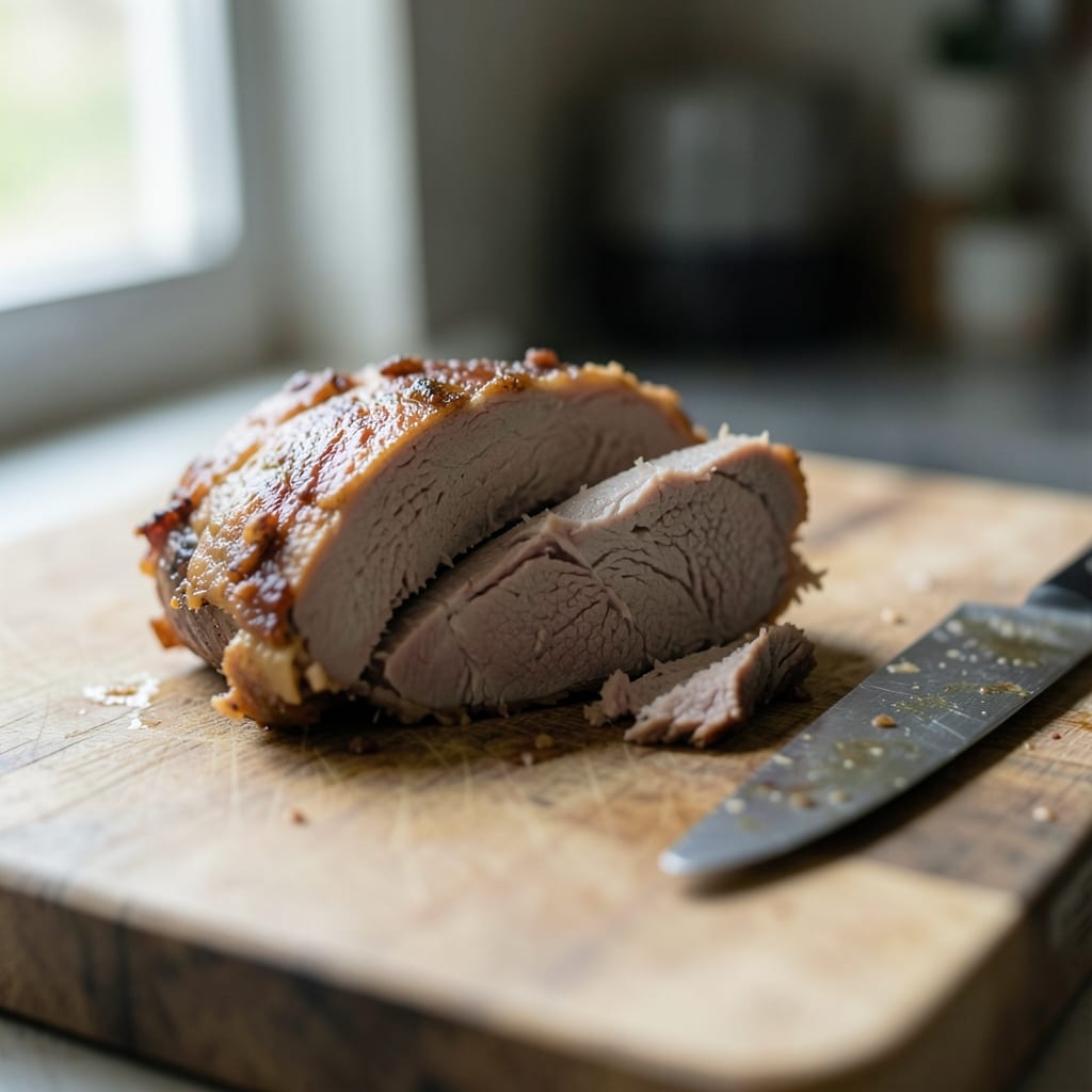 A roast that went wrong, dry and split