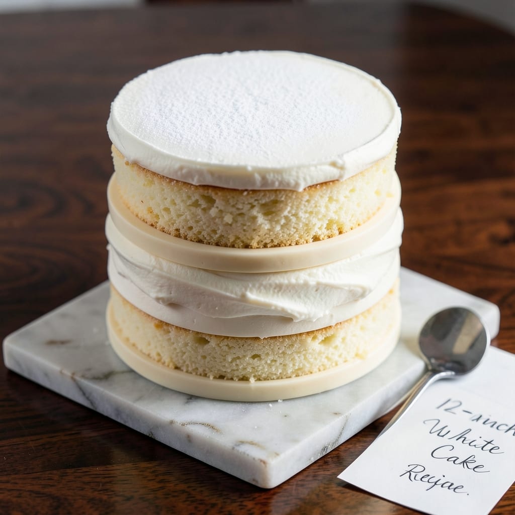 12-Inch White Cake Recipe: Fluffy Layers and Smooth Buttercream Towers