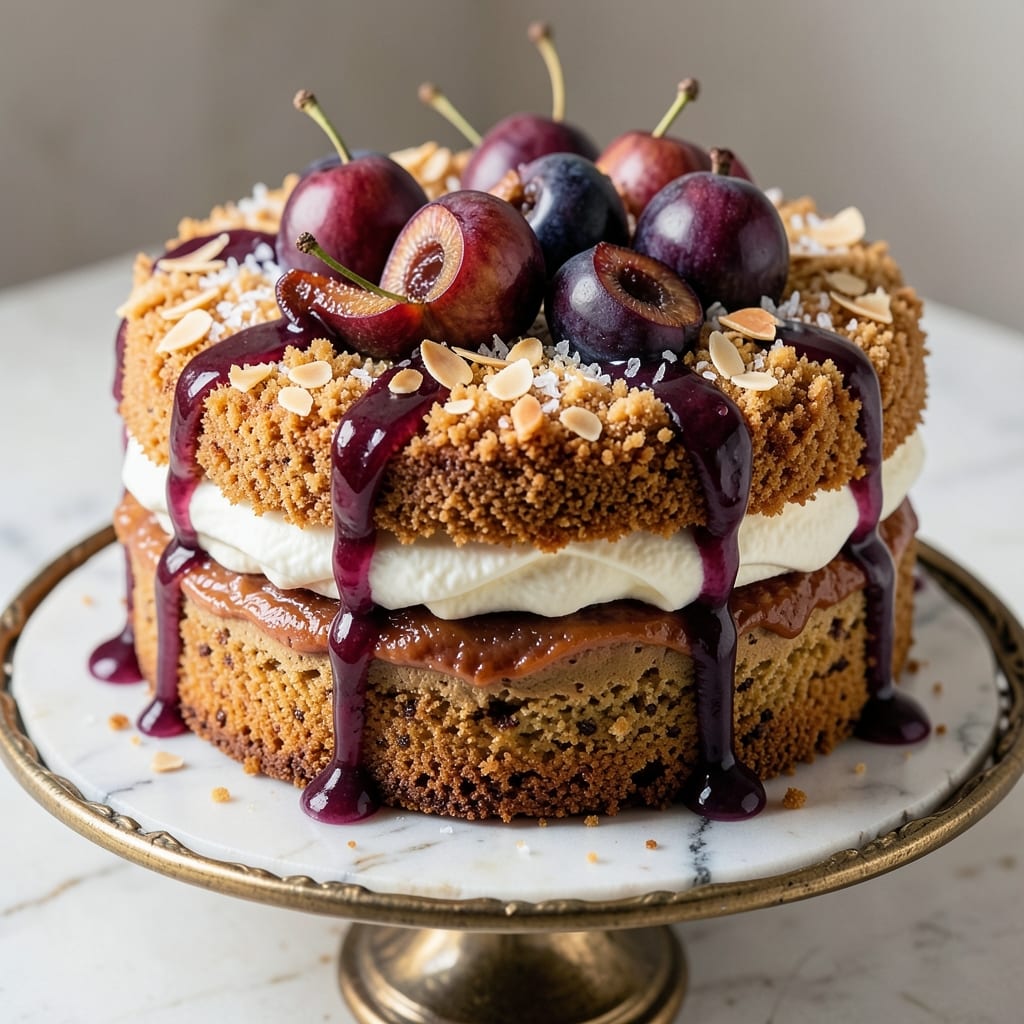 Almond Plum Cake Recipe: Plum Jam Burst and Nutty Crunch in Every Bite