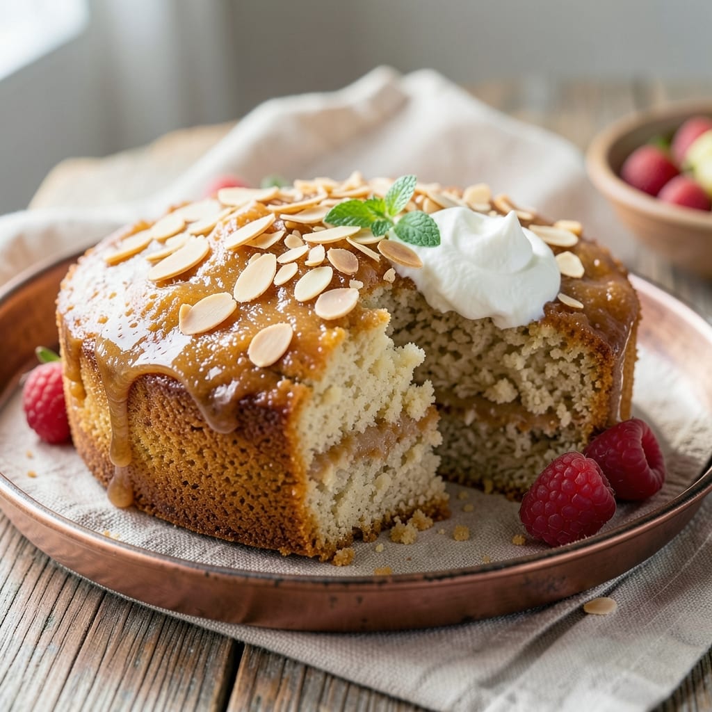 Almond Skillet Cake Recipe: Warm Spiced Crust with Nutty Swirl Center