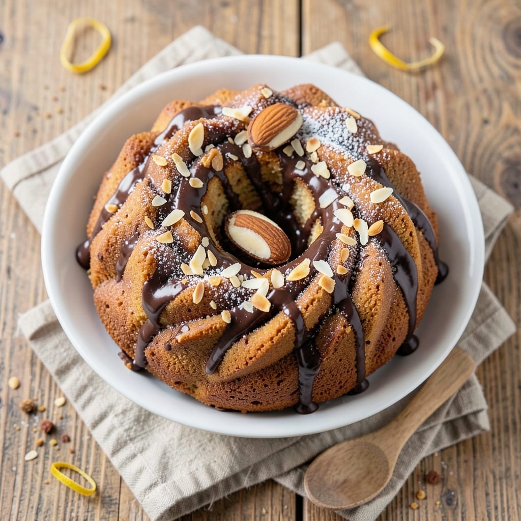 Almond Joy Bundt Cake Recipe: Toasted Coconut and Almond Liqueur Swirl Delight