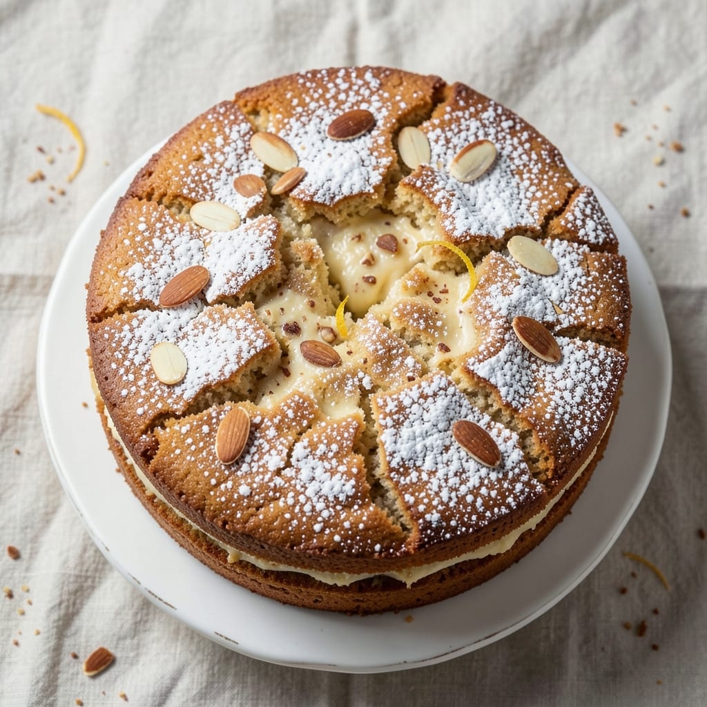 Almond Custard Coffee Cake Recipe: Vanilla-Infused Layers With Nutty Crunch