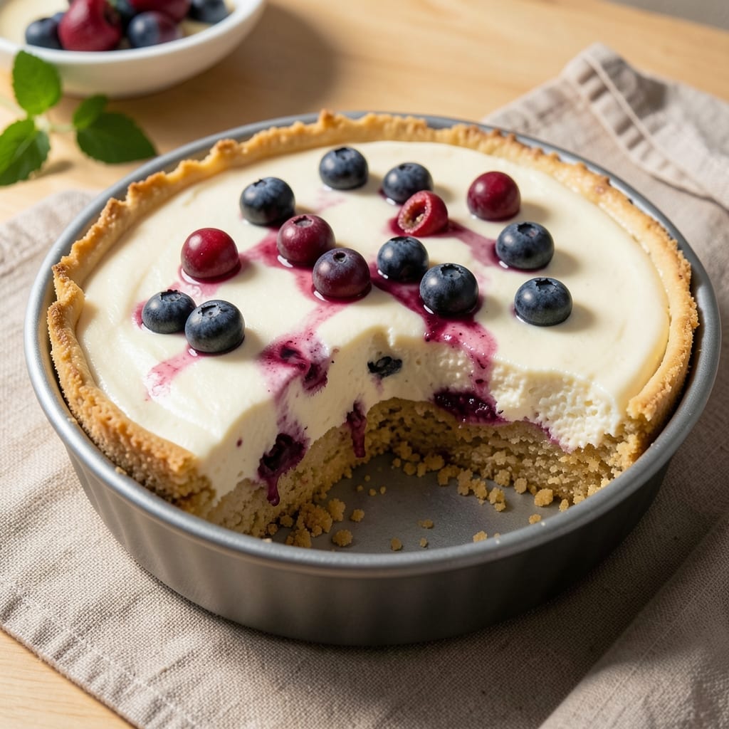3-Ingredient No-Bake Blueberry Cheesecake Recipe: No-Churn Creaminess With Fresh Berries