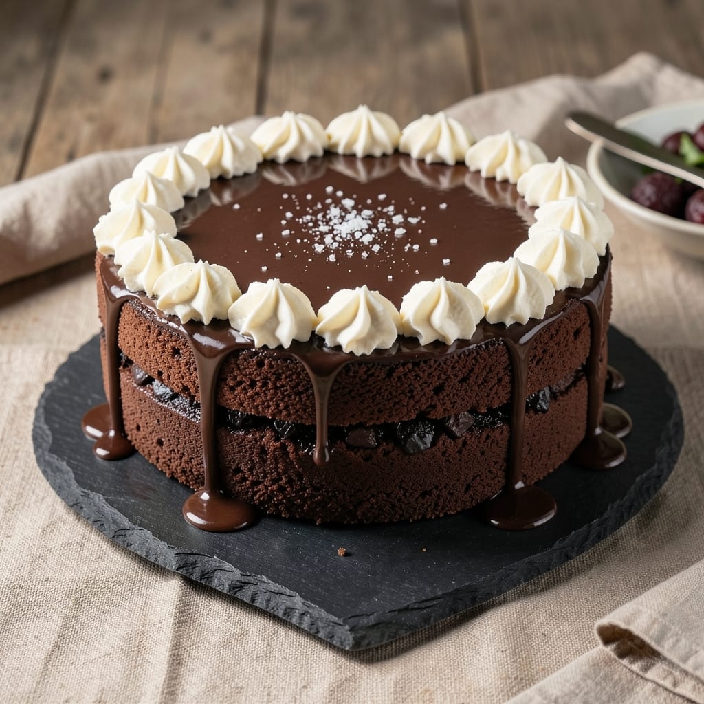 8-Inch Single Layer Chocolate Cake Recipe: Rich Fudgy Crust and Silky Frosting Rivers